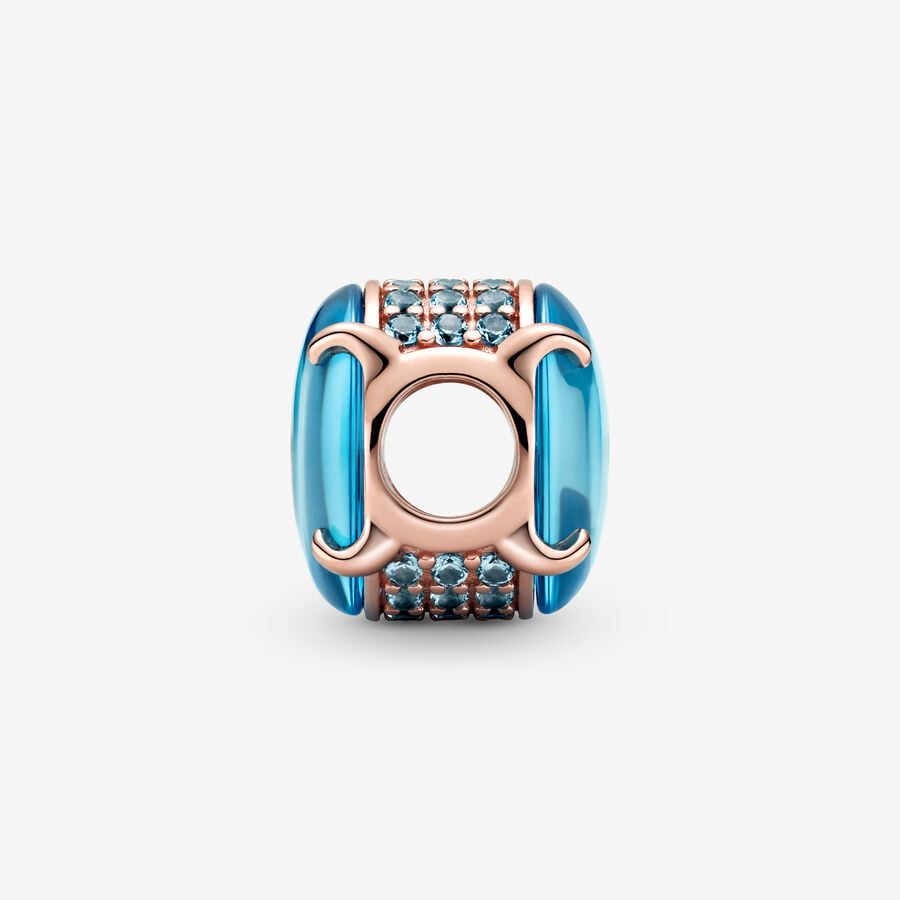 Blue Oval Cabochon Charm