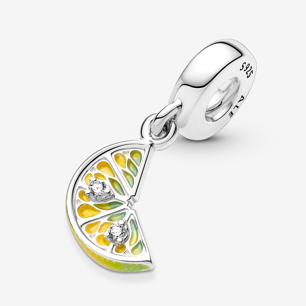Lemon Slice Sparkling Fruit Dangle Charm