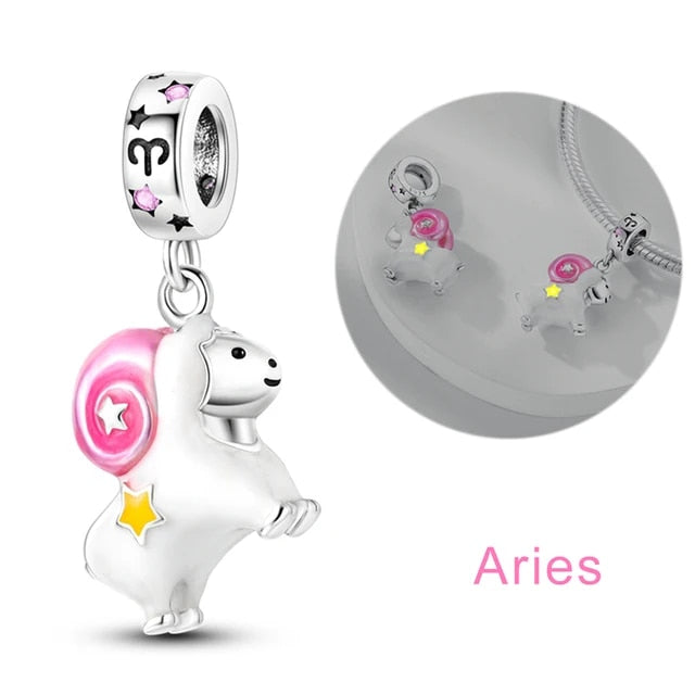 Luminous - Zodiac Sign Aries, Bracelet Pendant charm