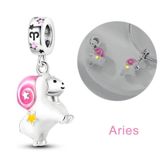 Luminous - Zodiac Sign Aries, Bracelet Pendant charm