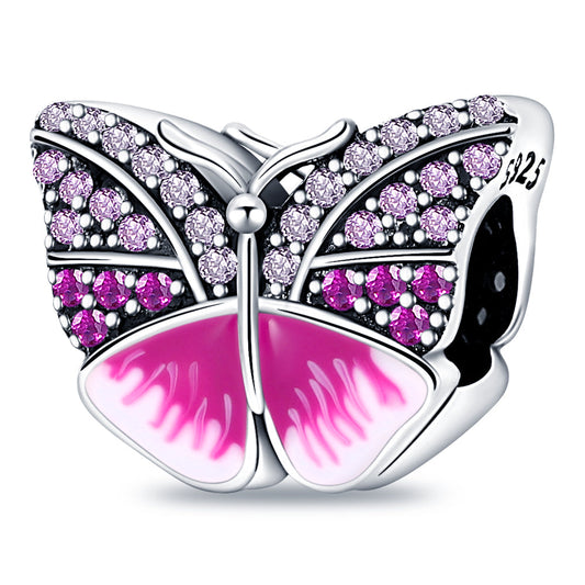Pink Butterfly Sparkling Charm